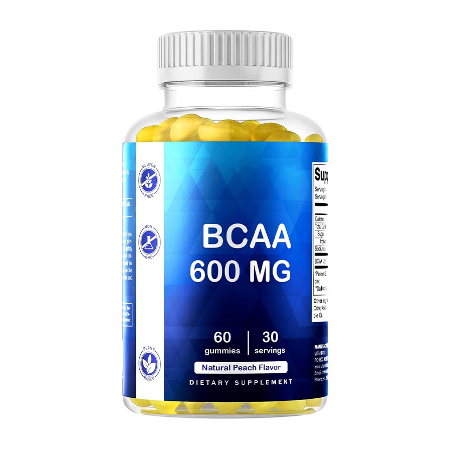 BCAA 600 mg Gummies dietètics Recuperació del múscul natural i suport energètic per a estils de vida actius